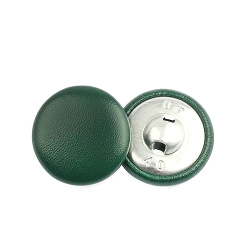 Knöpfe, 30 Stück 11–32 mm Lederknöpfe DIY Nähen Kleidungszubehör Windjacke Mantel Sofa Weicher Knopf, grün, 11,5 mm von Generic