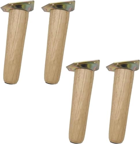 Konische Tischbeine Aus Massivholz, Möbelbeine, Kippbare Ersatzmöbelbeine Aus Eiche, Für Fernsehschrank, Bank, Kommode, Stuhl, Bett, DIY, 4-Teiliges Set (15 cm) von Generic