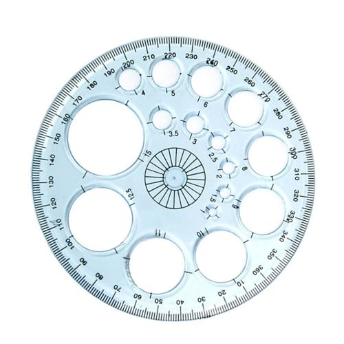 Kreisschablone – Zeichenschablonen für Zuhause, runde Form | Acryl, geometrisches Zeichnen, Malschablonen, Kreis, Modelle, Skala, Zeichenwerkzeuge für Schule, Büro, Zeichnungen von Generic