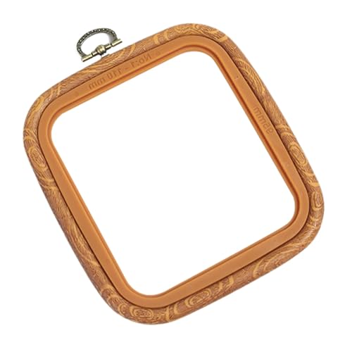 Kreuzstich-Ornamentrahmen, Stickrahmenrahmen | Großer quadratischer Stickrahmen, Stickrahmen aus Holzimitat | Retro Hoop Ring Nadelspitzen-Quiltzubehör für Handarbeiten von Generic