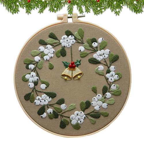 Kreuzstich-Set, Weihnachtsstiche -Ornamente, handgesticktes Kreuzstich-Materialset für Anfänger von Generic