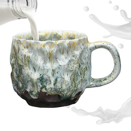 Kristall-Kaffeetassen, Stein-Kaffeebecher,260 ml simulierter Mineralsteinbecher | Unregelmäßige Kaffeetasse mit Henkel, neuartige Teetassen für heißes Eisgetränk, Kaffee, Tee, Saft, Milch von Generic