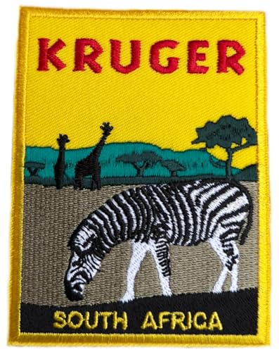 Generic Kruger National Park Südafrika Patch (8,9 cm) bestickter Aufnäher zum Aufbügeln oder Aufnähen, Souvenir, Reiseemblem, Geschenk, groß, KarmA600 von Generic