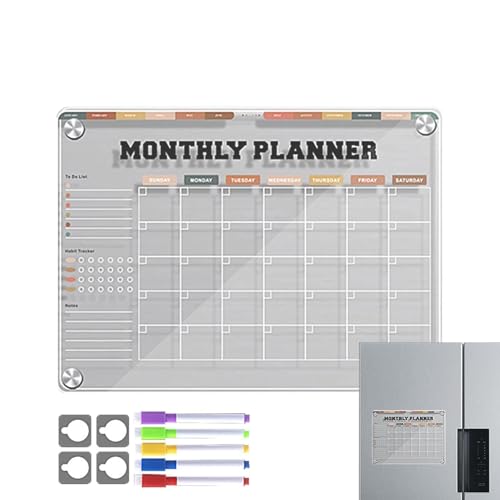 Kühlschrank Magnetische Kreidetafel Papier, 5 Stifte, Magnetische Kreidetafel Selbstklebendes Magnetisches Whiteboard-Blatt Mit Trockenem Radiergummi, Magnetischer Whiteboard-Aufkleber (Weiß) von Generic