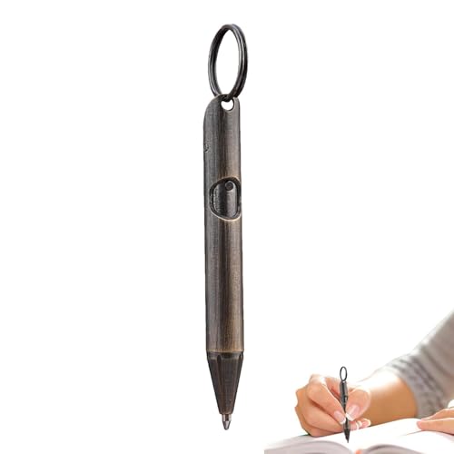 Kugelschreiber, Messing-Klickstift, Professioneller Kugelschreiber, Tragbarer Pocket-Click-Schreibstift-Schlüsselanhänger für Schule, Arbeitsplatz, Unternehmen von Generic