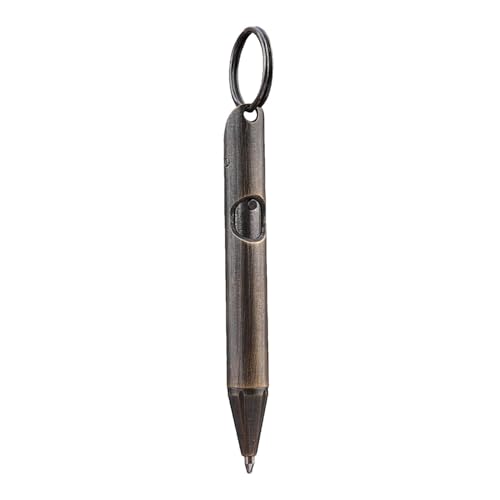 Kugelschreiber, einziehbarer Kugelschreiber – tragbarer Taschenschreiber | Business-Stift aus Messing mit Schlüsselanhänger, glatter Schreibstift für Schüler und Erwachsene, Unterschriftsstift für Kugelschreiber, einziehbarer Kugelschreiber – tragbarer Taschenschreiber | Business-Stift aus Messing mit Schlüsselanhänger, glatter Schreibstift für Schüler und Erwachsene, Unterschriftsstift für von Generic