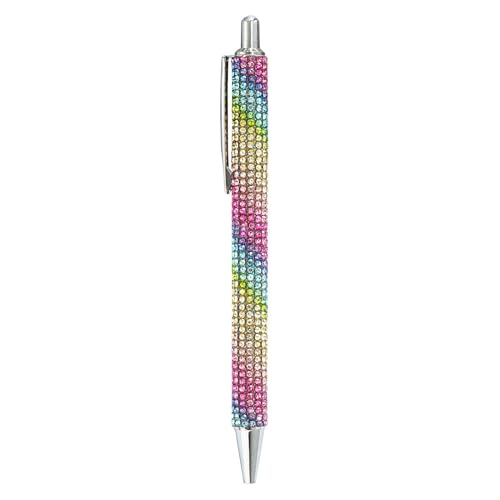 Kugelschreiber mit Kristallverzierung – glamouröser Kristall-Schreibstift, schicker glitzernder Strass-Stift | Niedlicher einziehbarer Stift mit Kristallen für die Schule, eleganter Strassstift zum Jo von Generic