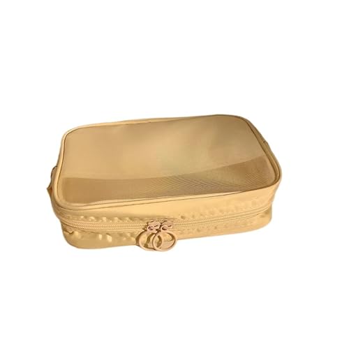 Kulturbeutel aus ivem Netzstoff, Kosmetiktasche, tragbarer Kulturbeutel, Make-up-Tasche, multifunktional, transparent, für Damen, Lippenstift Kulturbeutel aus ivem Netzstoff, Kosmetiktasche, tragbarer Kulturbeutel, Make-up-Tasche, multifunktional, transparent, für Damen, Lippenstift von Generic