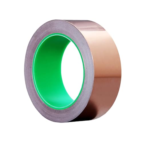 Kupferband Gegen Schnecken, Beidseitig Leitende Kupferfolienband, Schneckenband, EMI Kapton Tape, Copper Foil Tape, Selbstklebend Abschirmband, Kupferfolie Klebeband, Schneckenschutz (30mm X 20m) von Generic