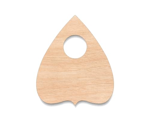 La Planchetta - Unlackierter Holzausschnitt zum Bemalen, Ouija-Brett mit Planchette, Ouija Planchette - Ideal für DIY Handwerk und Kunstprojekte, 0,3 cm Dicke von Generic