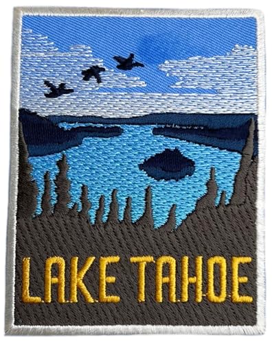 Lake Tahoe Nevada California Patch (8,9 cm) bestickter Aufnäher zum Aufbügeln oder Aufnähen, Souvenir, Reisen, USA, DIY-Emblem, Geschenkflicken von Generic