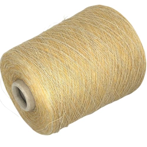 Leinen Mischgewebe Italienisches Konen Garn 760g – 0 Spitzengewicht – Leicht und langlebig, zum Stricken, Häkeln und Basteln (Goldbeige) von Generic