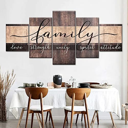 Leinwand Bilder Leinwandbilder Retro-Holzfiguren Hd Poster 5 Teilig Rahmen Wohnzimmer Wandbild Wandbilder Gemälde Wohndekorationen Wanddekoration Geschenk (Mit Rahmen 200 X 100 Cm) -0O6Z-I5C6-5V3F+L4 von Generic