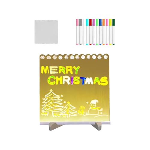 Leuchtendes Acrylbrett – Leuchtendes Zeichenbrett | Leuchtendes Acryl-Nachrichtenbrett | LED-Notiztafel Mit Farben | Led Message Board | Multifunktionales, Trocken Abwischbares Acrylbrett Für Schule, von Generic