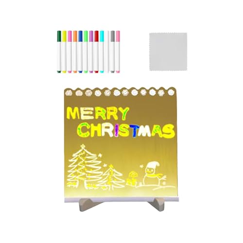 Leuchtendes Acrylbrett – Leuchtendes Zeichenbrett | Leuchtendes Acryl-Nachrichtenbrett | LED-Notiztafel Mit Farben | Led Message Board | Multifunktionales, Trocken Abwischbares Acrylbrett Für Schule, von Generic