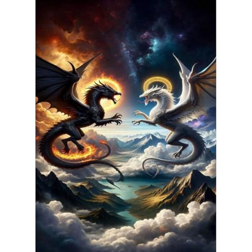 Landschaft Diamond Painting für Erwachsene, 5D Drache Diamant Painting Kits Bilder, DIY Diamant Malerei Diamond Painting Bilder Set 30x40cm für Wanddekor von Generic