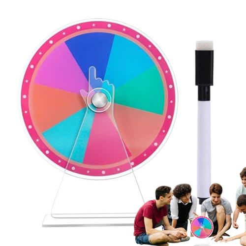 Lucky Draw Carnival Spinner – Drehrad für Preise | Acryl löschbar Regenbogen bunt mit Marker, interaktives Gewinnspielzeug für Tombola-Events, Klassenzimmer-Spiele, Glücksspendenaktionen Lucky Draw Carnival Spinner – Drehrad für Preise | Acryl löschbar Regenbogen bunt mit Marker, interaktives Gewinnspielzeug für Tombola-Events, Klassenzimmer-Spiele, Glücksspendenaktionen von Generic