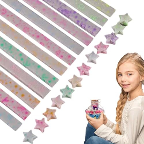 Lucky Star Folding Paper - Hinzufügen Eines Hauchs Von Fantasie Zu Jedem Ereignis, Tragbares Sternpapier Im Dunkeln | Für Accessoires, Dekorationen Von von Generic