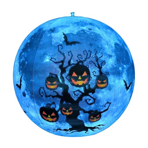 Luftballons Halloween-Thema, 60 cm, aufblasbar, Halloween- -Fledermaus-Luftballons, wasserdicht, dick, Kürbisball, Outdoor-Ornamente für Klassenzimmer, Schule, Garten von Generic