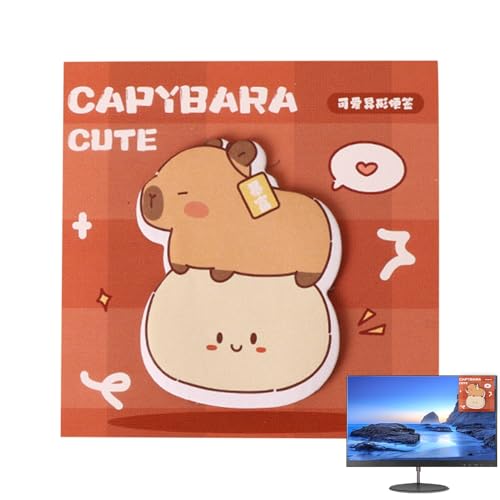 Lustige Haftnotizen Minii – Haftnotizen Für Das Büro, Capybara-Notizblock | Erinnerungen Capybara Haftnotizen Capybara Memo Pads Haftnotizen, Cartoon-Tier-Notizblöcke Anmerkungsregisterkarten Für Buch von Generic