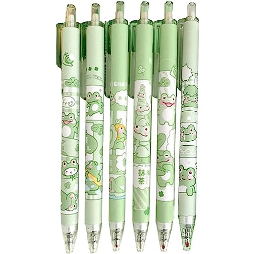 Lustiger Gel Ink Stift Set Niedliche Frosch Gel Stift Einsenkbare Kugelschreiber Stifte Schwarze Tinte Neuheit Stifte Lustiges Schulbüro Briefpapiergeschenke von Generic