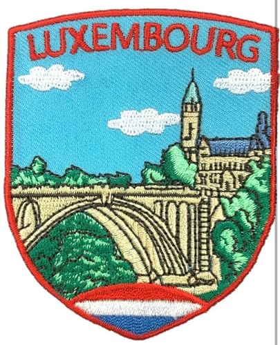 Luxemburg-Patch, bestickt, zum Aufbügeln oder Aufnähen, Motiv: Europa, Reise-Souvenir, Emblem, perfekt für Jacken, Hüte, Rucksäcke, Hemden, Mützen, DIY-Geschenkflicken von Generic