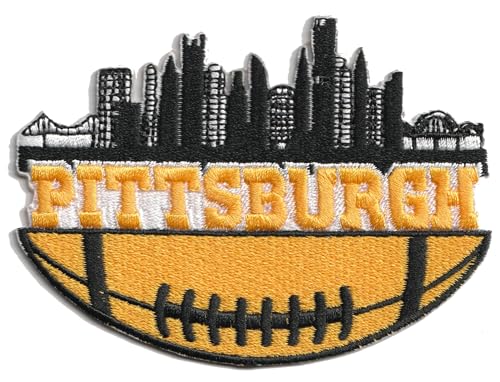 MJshop29 Rugby-Fan City of Pittsburgh American Football Fan Favorite Team Iron on Patches for Clothing Backpacks Jeans Motorcycle Patch Sew On Custom Jackets Hats Tactical Bags von Generic