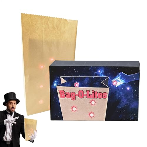 Magic Stage Illusion Gimmick Requisiten, Papiertüte Mit Fingerlicht-Zaubertricks | Erscheinen Licht Close Up Magic Requisiten | Neuheit Kreative Licht Magie Klassische Tricks Spielzeug von Generic