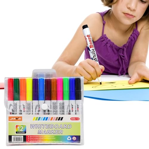 Magischer Doodle Zeichenstift, 8/12 Magic Doodle Zeichenstifte | Whiteboard-Marker-Set Für Kinder, Löschbare Wasserzeichnungsstifte, Kreative Malstifte, Marker Zum Zeichnen Und Spielen von Generic