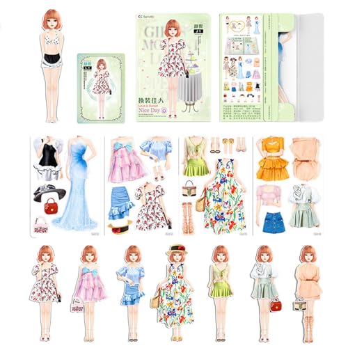 Magnetische Papier-Puppen - Magnetische Ausschnitte, magnetische Kleidung für Kinder | Fiktion Spiel mit Papierprinzessin, bunte Puzzles von Puppenkleidung aus Magnetpapier für Compl Geschenk Magnetische Papier-Puppen - Magnetische Ausschnitte, magnetische Kleidung für Kinder | Fiktion Spiel mit Papierprinzessin, bunte Puzzles von Puppenkleidung aus Magnetpapier für Compl Geschenk von Generic