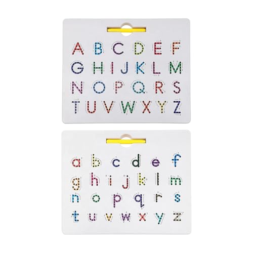 Magnetisches Alphabet-Zeichenbrett – Lernspielzeug Für Praktisches Lernen, 2-in-1-Magnetperlen-Tablet-Pad, Magnet-Zeichenbrett | Magnetisches Whiteboard Zum Nachzeichnen Von Buchstaben, Zum Üben Am von Generic