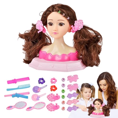 Make -up -Puppenkopf -Set - Frisespielzeug, tat vor, Schönheitskopf zu Spielen, Mädchen des Salon -Übungskits | Vielseitiges Puppenspielzeug für Thanksgiving, Geburtstagsgeschenk für Kinder, lustiges Make -up -Puppenkopf -Set - Frisespielzeug, tat vor, Schönheitskopf zu Spielen, Mädchen des Salon -Übungskits | Vielseitiges Puppenspielzeug für Thanksgiving, Geburtstagsgeschenk für Kinder, lustiges von Generic