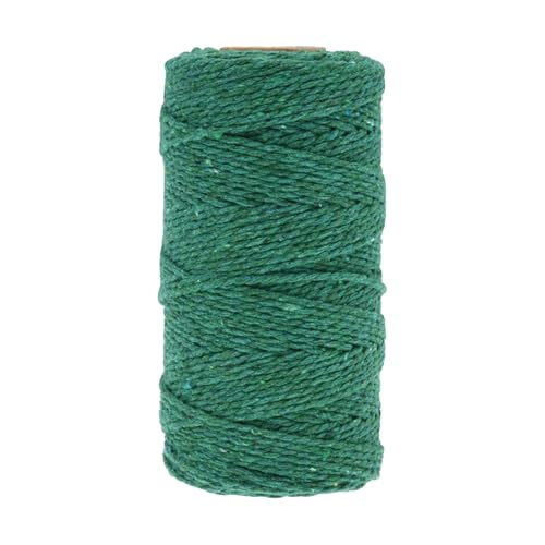 Makramee-Garn aus 100% Baumwolle, 3-4 mm Stärke, in tollen Farben, 100 Meter pro Rolle (Green) von Generic