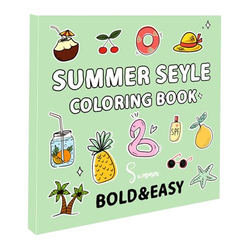 Malbuch zum Thema Sommer, Sommer-Malbuch für Kinder - Aktivitätsbuch zum Ausmalen | 40 Blatt, kräftiges und einfaches Malbuch für und Mädchen, Aktivitätszubehör für das Schulklassenzimmer von Generic