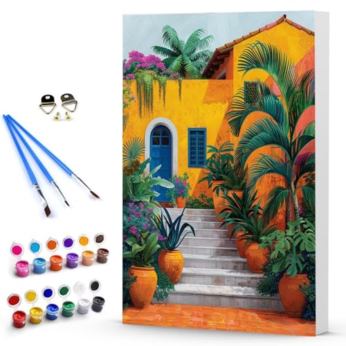 Malen Nach Zahlen Anlage HüTte Malen Nach Zahlen Kinde, Anfänger, Kreatives für Erwachsene Leinwand öLgemäld Kit, Mit 3 - Pinseln und Acrylfarbe, Frauen Home Deko Geschenk 40 x 50 CM -TL25031D Malen Nach Zahlen Anlage HüTte Malen Nach Zahlen Kinde, Anfänger, Kreatives für Erwachsene Leinwand öLgemäld Kit, Mit 3 - Pinseln und Acrylfarbe, Frauen Home Deko Geschenk 40 x 50 CM -TL25031D von Generic