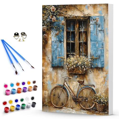 Malen Nach Zahlen Blume Fahrrad Malen Nach Zahlen Kinde, Anfänger, Kreatives für Erwachsene Leinwand öLgemäld Kit, Mit 3 - Pinseln und Acrylfarbe, Frauen Home Deko Geschenk 70 x 95 CM -TL2503PS Malen Nach Zahlen Blume Fahrrad Malen Nach Zahlen Kinde, Anfänger, Kreatives für Erwachsene Leinwand öLgemäld Kit, Mit 3 - Pinseln und Acrylfarbe, Frauen Home Deko Geschenk 70 x 95 CM -TL2503PS von Generic