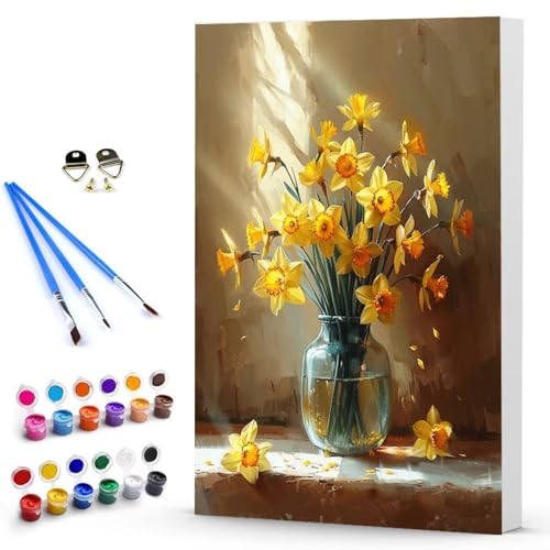 Malen Nach Zahlen Blume Vase Malen Nach Zahlen Kinde, Anfänger, Kreatives für Erwachsene Leinwand öLgemäld Kit, Mit 3 - Pinseln und Acrylfarbe, Frauen Home Deko Geschenk 100x135 cm -TL2503L19H Malen Nach Zahlen Blume Vase Malen Nach Zahlen Kinde, Anfänger, Kreatives für Erwachsene Leinwand öLgemäld Kit, Mit 3 - Pinseln und Acrylfarbe, Frauen Home Deko Geschenk 100x135 cm -TL2503L19H von Generic