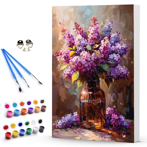 Malen Nach Zahlen Blume Vase Malen Nach Zahlen Kinde, Anfänger, Kreatives für Erwachsene Leinwand öLgemäld Kit, Mit 3 - Pinseln und Acrylfarbe, Frauen Home Deko Geschenk 100x135 cm -TL2503Y4F2 Malen Nach Zahlen Blume Vase Malen Nach Zahlen Kinde, Anfänger, Kreatives für Erwachsene Leinwand öLgemäld Kit, Mit 3 - Pinseln und Acrylfarbe, Frauen Home Deko Geschenk 100x135 cm -TL2503Y4F2 von Generic