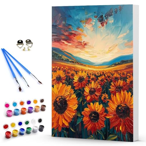 Malen Nach Zahlen Erwachsene Blume Malen Nach Zahlen Bastelset Erwachsene, DIY Sonnenblume Mit Pinseln und Acrylfarben Handgemalt Ölgemälde Leinwand Set, Home Deko 40 x 60 CM Ohne Rahmen -TL25039W Malen Nach Zahlen Erwachsene Blume Malen Nach Zahlen Bastelset Erwachsene, DIY Sonnenblume Mit Pinseln und Acrylfarben Handgemalt Ölgemälde Leinwand Set, Home Deko 40 x 60 CM Ohne Rahmen -TL25039W von Generic