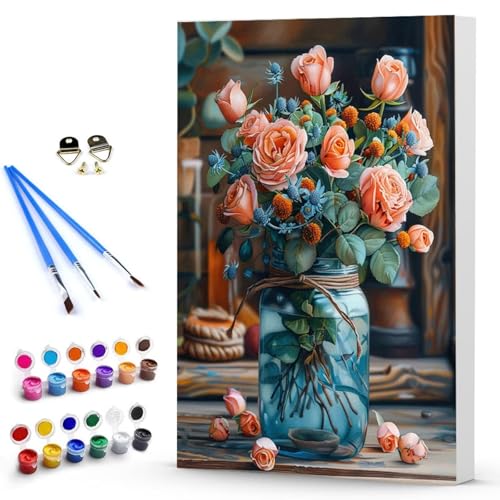 Malen Nach Zahlen Erwachsene Blume Malen Nach Zahlen Bastelset Erwachsene, DIY Vase Mit Pinseln und Acrylfarben Handgemalt Ölgemälde Leinwand Set, Home Deko Geschenk 100 x 135 CM Ohne Rahmen -TL250321 Malen Nach Zahlen Erwachsene Blume Malen Nach Zahlen Bastelset Erwachsene, DIY Vase Mit Pinseln und Acrylfarben Handgemalt Ölgemälde Leinwand Set, Home Deko Geschenk 100 x 135 CM Ohne Rahmen -TL250321 von Generic