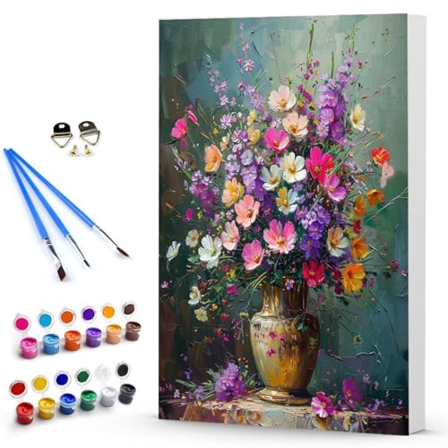 Malen Nach Zahlen Erwachsene Blume Malen Nach Zahlen Bastelset Erwachsene, DIY Vase Mit Pinseln und Acrylfarben Handgemalt Ölgemälde Leinwand Set, Home Deko Geschenk 100 x 135 CM Ohne Rahmen -TL2503TB Malen Nach Zahlen Erwachsene Blume Malen Nach Zahlen Bastelset Erwachsene, DIY Vase Mit Pinseln und Acrylfarben Handgemalt Ölgemälde Leinwand Set, Home Deko Geschenk 100 x 135 CM Ohne Rahmen -TL2503TB von Generic