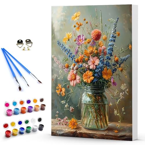 Malen Nach Zahlen Erwachsene Blume Malen Nach Zahlen Bastelset Erwachsene, DIY Vase Mit Pinseln und Acrylfarben Handgemalt Ölgemälde Leinwand Set, Home Deko Geschenk 100 x 135 CM Ohne Rahmen -TL25030F Malen Nach Zahlen Erwachsene Blume Malen Nach Zahlen Bastelset Erwachsene, DIY Vase Mit Pinseln und Acrylfarben Handgemalt Ölgemälde Leinwand Set, Home Deko Geschenk 100 x 135 CM Ohne Rahmen -TL25030F von Generic
