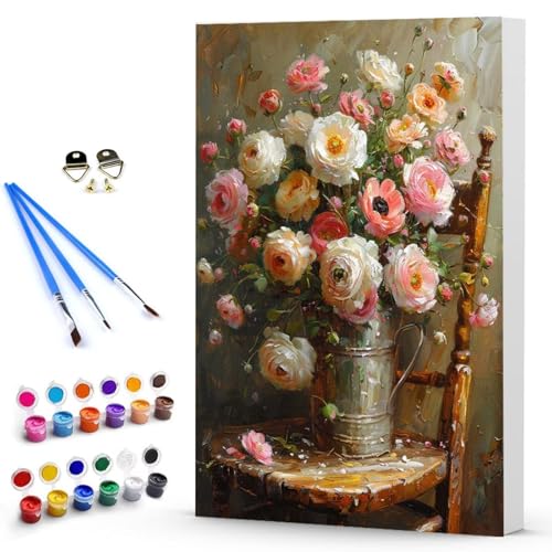 Malen Nach Zahlen Erwachsene Blume Malen Nach Zahlen Bastelset Erwachsene, DIY Vase Mit Pinseln und Acrylfarben Handgemalt Ölgemälde Leinwand Set, Home Deko Geschenk 20x30 cm Ohne Rahmen -TL25034U Malen Nach Zahlen Erwachsene Blume Malen Nach Zahlen Bastelset Erwachsene, DIY Vase Mit Pinseln und Acrylfarben Handgemalt Ölgemälde Leinwand Set, Home Deko Geschenk 20x30 cm Ohne Rahmen -TL25034U von Generic