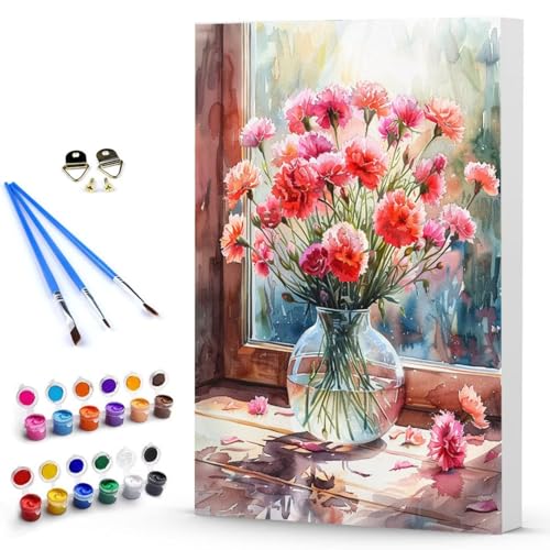 Malen Nach Zahlen Erwachsene Blume Malen Nach Zahlen Bastelset Erwachsene, DIY Vase Mit Pinseln und Acrylfarben Handgemalt Ölgemälde Leinwand Set, Home Deko Geschenk 20x30 cm Ohne Rahmen -TL2503LJ Malen Nach Zahlen Erwachsene Blume Malen Nach Zahlen Bastelset Erwachsene, DIY Vase Mit Pinseln und Acrylfarben Handgemalt Ölgemälde Leinwand Set, Home Deko Geschenk 20x30 cm Ohne Rahmen -TL2503LJ von Generic