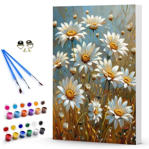 Malen Nach Zahlen Erwachsene Blume Malen Nach Zahlen Bastelset Erwachsene, Kleine Chrysantheme Mit Pinseln und Acrylfarben Handgemalt Ölgemälde Leinwand Set, Home Deko Geschenk 100 x 135 CM -TL2503QI Malen Nach Zahlen Erwachsene Blume Malen Nach Zahlen Bastelset Erwachsene, Kleine Chrysantheme Mit Pinseln und Acrylfarben Handgemalt Ölgemälde Leinwand Set, Home Deko Geschenk 100 x 135 CM -TL2503QI von Generic