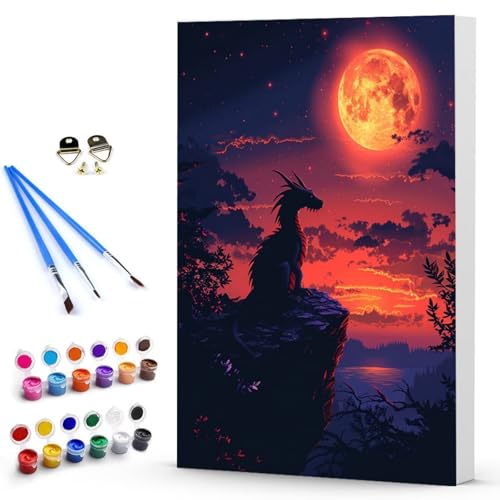 Malen Nach Zahlen Erwachsene Drachen Malen Nach Zahlen Bastelset Erwachsene, DIY Abstrakt Mit Pinseln und Acrylfarben Handgemalt Ölgemälde Leinwand Set, Home Deko 70 x 95 cm Ohne Rahmen -TL2503G7 Malen Nach Zahlen Erwachsene Drachen Malen Nach Zahlen Bastelset Erwachsene, DIY Abstrakt Mit Pinseln und Acrylfarben Handgemalt Ölgemälde Leinwand Set, Home Deko 70 x 95 cm Ohne Rahmen -TL2503G7 von Generic