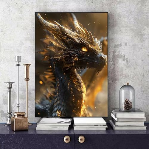 Malen Nach Zahlen Erwachsene Drachen Malen Nach Zahlen Tier, DIY Set Erwachsene Paint by Numbers mit 3 Pinsel und Acrylfarben für Zimmer Deko Wohnzimmer, Geschenke für Frauen 50 x 65 cm -bby2506K8 Malen Nach Zahlen Erwachsene Drachen Malen Nach Zahlen Tier, DIY Set Erwachsene Paint by Numbers mit 3 Pinsel und Acrylfarben für Zimmer Deko Wohnzimmer, Geschenke für Frauen 50 x 65 cm -bby2506K8 von Generic