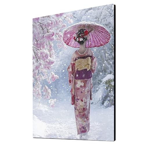Malen Nach Zahlen Erwachsene Geisha DIY Set Erwachsene mit Leinwand zum Bemalen Winter 95x70CM 36 Farben Acrylfarben Set und Pinsel, Malen Nach Zahlen Kinder für Deko Wohnzimmer Geschenke 2YH-4807 Malen Nach Zahlen Erwachsene Geisha DIY Set Erwachsene mit Leinwand zum Bemalen Winter 95x70CM 36 Farben Acrylfarben Set und Pinsel, Malen Nach Zahlen Kinder für Deko Wohnzimmer Geschenke 2YH-4807 von Generic