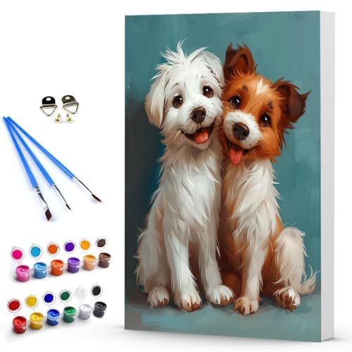 Malen Nach Zahlen Erwachsene Hund Malen Nach Zahlen Bastelset Erwachsene, DIY Tier Mit Pinseln und Acrylfarben Handgemalt Ölgemälde Leinwand Set, Home Deko Geschenk 70x95 cm Ohne Rahmen -TL2503XB Malen Nach Zahlen Erwachsene Hund Malen Nach Zahlen Bastelset Erwachsene, DIY Tier Mit Pinseln und Acrylfarben Handgemalt Ölgemälde Leinwand Set, Home Deko Geschenk 70x95 cm Ohne Rahmen -TL2503XB von Generic