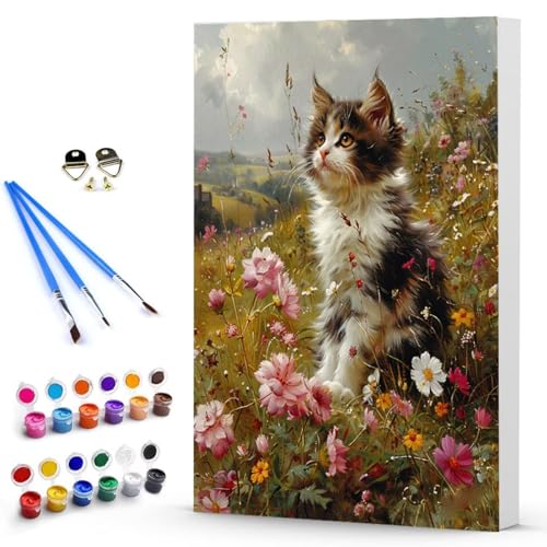Malen Nach Zahlen Erwachsene Katze Malen Nach Zahlen Bastelset Erwachsene, DIY Blume Mit Pinseln und Acrylfarben Handgemalt Ölgemälde Leinwand Set, Home Deko 100 x 135 CM Ohne Rahmen -TL2503AVQ Malen Nach Zahlen Erwachsene Katze Malen Nach Zahlen Bastelset Erwachsene, DIY Blume Mit Pinseln und Acrylfarben Handgemalt Ölgemälde Leinwand Set, Home Deko 100 x 135 CM Ohne Rahmen -TL2503AVQ von Generic
